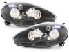 Faruri Fiat Grande Punto (09.2005-2008) Angel Eyes Negru Performance AutoTuning, KITT Lightning