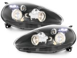 Faruri Fiat Grande Punto (09.2005-2008) Angel Eyes Negru Performance AutoTuning