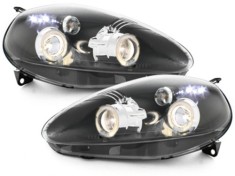 Faruri Fiat Grande Punto (09.2005-2008) Angel Eyes Negru Performance AutoTuning