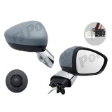 Oglinda usa exterioara Citroen C3, 03.2010-12.2016, partea Dreapta, reglare electrica; grunduit; incalzit; sticla convexa; geam cromat; Senzor de tem