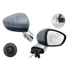 Oglinda usa exterioara Citroen C3, 03.2010-12.2016, partea Dreapta, reglare electrica; grunduit; incalzit; sticla convexa; geam cromat; Senzor de tem