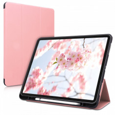 Husa pentru Apple iPad Pro 12.9 (2018), Piele ecologica, Roz, 46769.10 foto