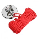 Set Magnet pentru pescuit neodim oala D120 mm carlig inelar rotativ, forta prindere 480kg cu sfoara 20 metri