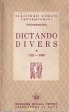 Perpessicius - Dictando divers, volumul 1: 1925-1933 (1940)