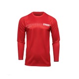 Bluza Motocross/Enduro Thor Sector Minimal rosu cu alb