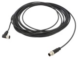 Cablu HARTING 4 pini PUR 10m pentru senzori automatizări M12 tată-mamă unghi