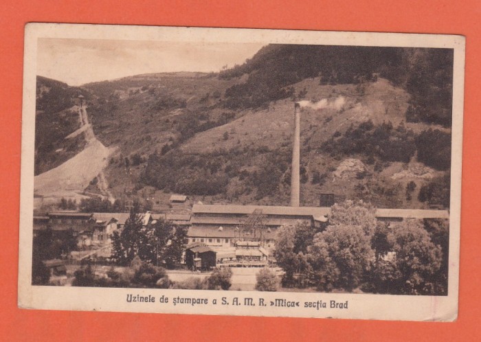 AMS @ - UZINELE DE STAMPARE A S.A.M.R MICA SECTIA BRAD, CIRCULATA 1934,