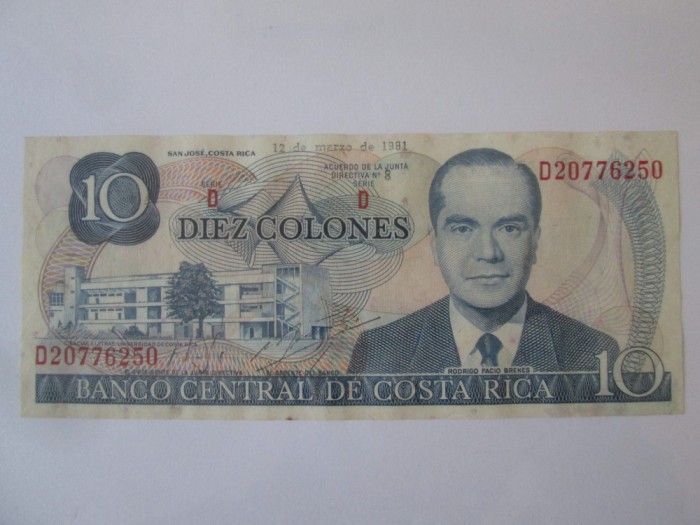 Costa Rica 10 Colones 1981