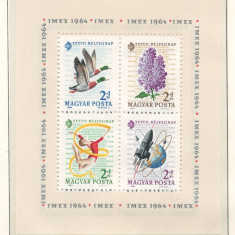 Ungaria 1964 Mi 2053/56 A block MNH - Ziua timbrului; Expozitia de timbre IMEX