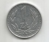 (No1) moneda-Polonia ,1 Zlot 1982, Europa, Aluminiu