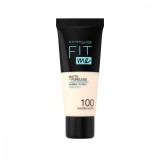 Fond de ten Matte &amp; Poreless 100 Warm Ivory Fit Me, 30ml, Maybelline