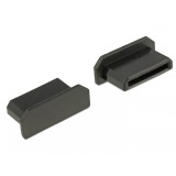 Protectie impotriva prafului pentru conector mini HDMI-C mama Negru set 10 buc, Delock 64028