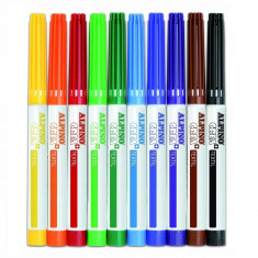 Set 10 markere diferite culori, pentru haine, Alpino Multicolor foto