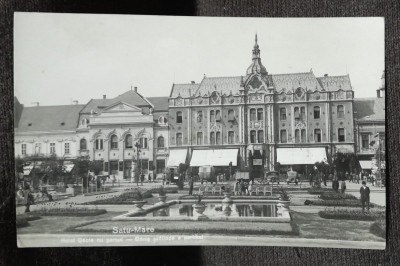 Carte postala, Satu Mare, hotel Dacia si parcul, 1911 foto
