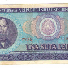 Bancnota Romania 100 lei 1966 - Amintiri RSR / A009