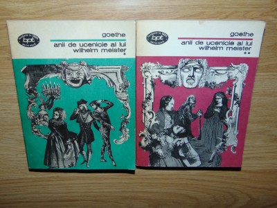 Anii de ucenicie ai lui Wilhem Meister 2 vol.-Goethe -Bpt nr;1133,1134 foto