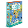 Carte pentru copii Cunoaste si exploreaza Lumea animalelor Sassi, 14 pagini, puzzle inclus, 212 piese, limba engleza, 6 ani+
