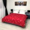 Pilota matlasata &quot;Luna si Stele&quot; Coneltex, dimensiuni 140x210 cm, culoare rosie, umplutura fibra siliconizata antialergica, densitate 350 g/mp