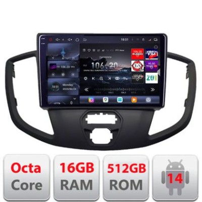 Navigatie Ford Transit V363 2015-2021 Android radio gps internet 8 core QLED 2K 16+512 360 Edotec CarStore Technology foto