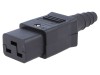 Conector Alimentare AC BULGIN C19 Mama 16A 250V IEC 60320 Montare Cablu