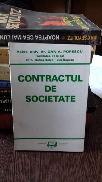 CONTRACTUL DE SOCIETATE - DAN A. POPESCU