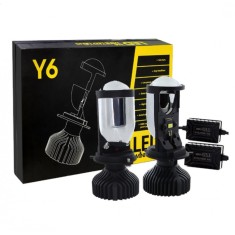 Kit led CSP leduri canbus soclu tip H4 cu proiector ( Lupe ) integrat