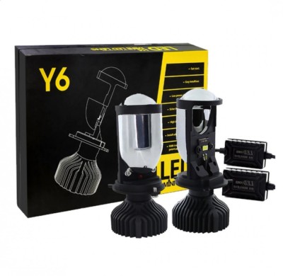 Kit led CSP leduri canbus soclu tip H4 cu proiector ( Lupe ) integrat foto