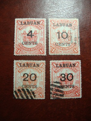 LABUAN 1895 PRIMUL NESTAMPILAT foto