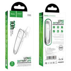 Casca Wireless Hoco E60, Bluetooth 5.0, Incarcare rapida, Microfon, Acumulator 150mAh, Alb