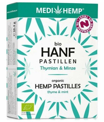 Pastile cu Canepa Cimbru si Menta Eco 38.4 grame Medihemp foto