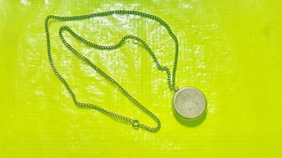 F829- Medalion dama foto pentru gat personalizat S alama argintata. foto