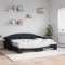 vidaXL Pat de zi cu extensie, negru, 80x200 cm, textil 3197527
