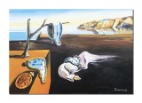 Tablou pictat manual la comanda, The Persistence of Memory, Persistenta memoriei, 100x70cm ulei pe panza, reproducere Salvador Dali, Magnific