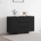 vidaXL Bufet cu sertar Negru 120 x 41 x 75 cm Lemn compozit 3333907