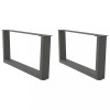 VidaXL Picioare pentru măsuță de cafea &icirc;n formă de V, 2 buc., antracit, 70x(30-31,3) cm, oțel 4012618