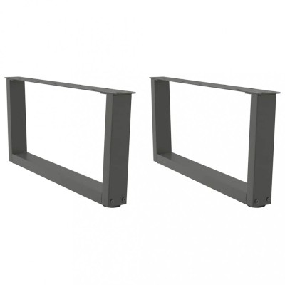 vidaXL Picioare pentru măsuță de cafea &amp;icirc;n formă de V, 2 buc., antracit, 70x(30-31,3) cm, oțel foto