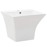 Chiuveta ceramica suspendata pe perete, alb, 500x450x410 mm