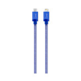 Cablu Date si Incarcare USB Type-C la Lightning Goui Metallic, 1 m, Albastru G-METALLICC94B