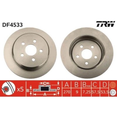 Set disc frana Chrysler Neon (Pl) 05.94-09.00, Neon 2 Saloon 08.99-, Neon 2 08.99-12.06, Pt Cruiser (Pt) 06.00-12.10, Pt Cruiser Cabriolet 06.00-12.1 foto