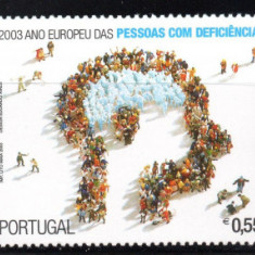 PORTUGALIA 2003 Anul European al Persoanelor cu Handicap, serie neuzata, MNH