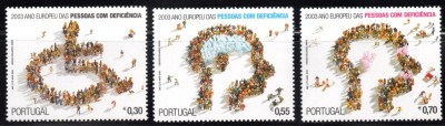 PORTUGALIA 2003 Anul European al Persoanelor cu Handicap, serie neuzata, MNH foto