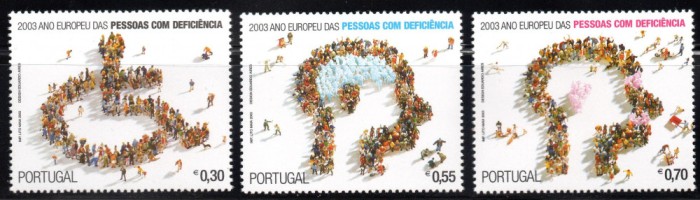 PORTUGALIA 2003 Anul European al Persoanelor cu Handicap, serie neuzata, MNH