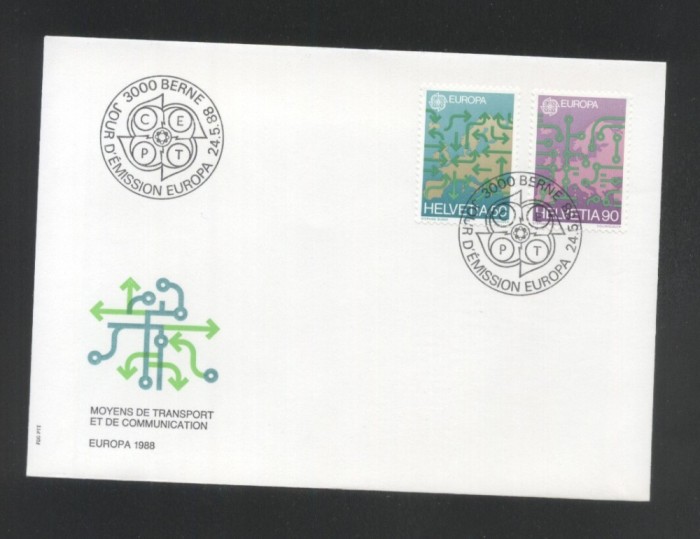 Switzerland 1988 Europa CEPT Mi.1370-71 FDC UN.008