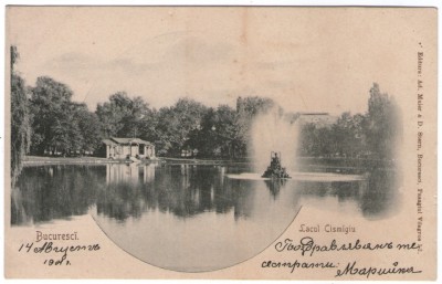 1911 - București, Lacul Cizmigiu foto