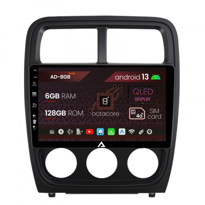 Navigatie Dodge Caliber (2010-2012), Android 13, B-Octacore 6GB RAM + 128GB ROM, 9 Inch - AD-BGB9006+AD-BGRKIT295V2