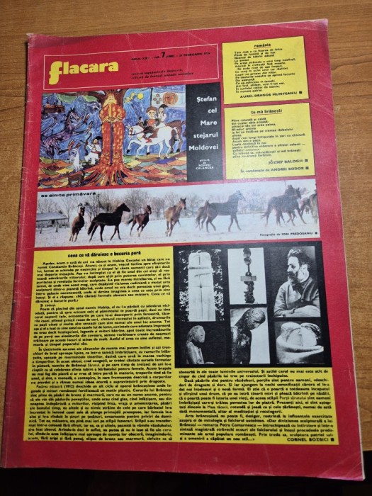 flacara 21 februarie 1976-cenacul flacara,brancusi,loc. barca,orasul timisoara