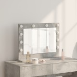 vidaXL Oglindă toaletă Gri beton Beton Medie Inserții decorative
