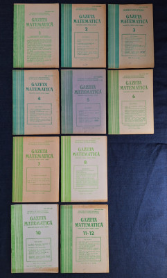 Gazeta Matematica, anul XCI, nr. 1,2,3,4,5,6,7,8,10,11-12 anul 1986 incompleta foto