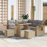 Cumpara ieftin Set de canapele pentru grădină 8 pcs bej și gri deschis