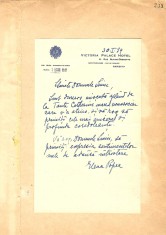Scrisoare, Elena Popea (pictor) catre Anastase Simu, 1934 foto